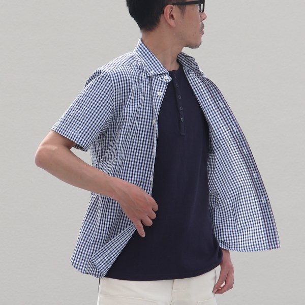 画像10: 【RE PRICE / 価格改定】Coolmax（クールマックス）ボタンダウンワイドスプレッドカラー半袖シャツ / Audience