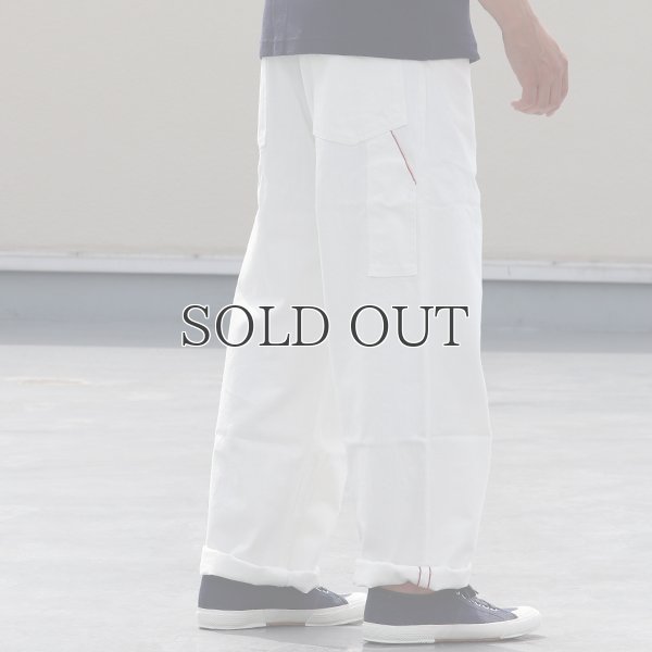 画像4: 赤耳（セルヴィッチ）ホワイトデニムワイドペインターインステップカットパンツ【MADE IN JAPAN】『日本製』/ Upscape Audience