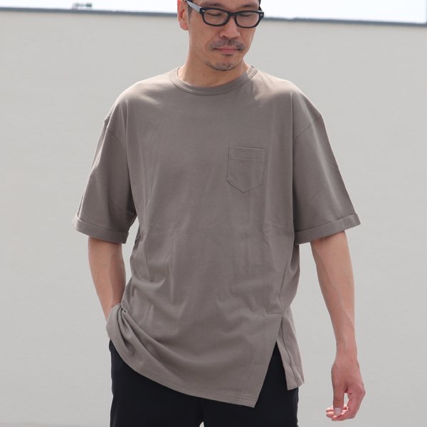画像6: コーマ天竺 C/N ポケ付 スリットロールアップTee【MADE IN JAPAN】『日本製』/ Upscape Audience 