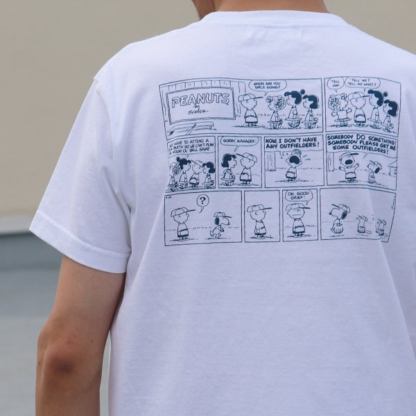 画像12: 【RE PRICE / 価格改定】Old Snoopy "Schulz-Comic" 7.1oz米綿丸胴オールドプリントクルーネックポケットT / Audience