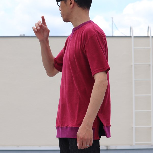 画像4: 【RE PRICE/価格改定】コットンパイル ガゼットスウェットオーバーサイズ サイドスリット S/S Tee【MADE IN JAPAN】『日本製』/ Upscape Audience