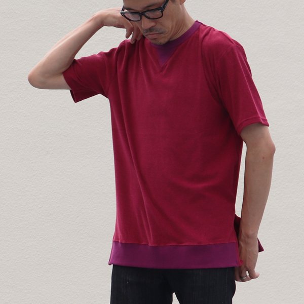 画像2: 【RE PRICE/価格改定】コットンパイル ガゼットスウェットオーバーサイズ サイドスリット S/S Tee【MADE IN JAPAN】『日本製』/ Upscape Audience