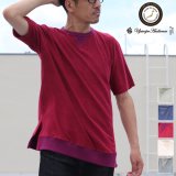 【RE PRICE/価格改定】コットンパイル ガゼットスウェットオーバーサイズ サイドスリット S/S Tee【MADE IN JAPAN】『日本製』/ Upscape Audience