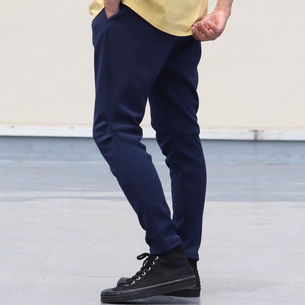 画像3: 4段スムース 裾リブ スリムイージーアンクルパンツ【MADE IN JAPAN】『日本製』 / Upscape Audience