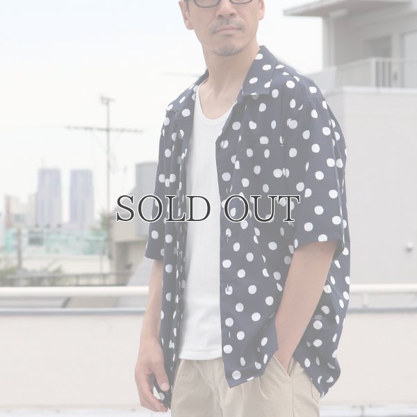 画像7: コットンレーヨン BIG DOT柄  オープンカラー ハーフスリーブシャツ【MADE IN JAPAN】『日本製』/ Upscape Audience