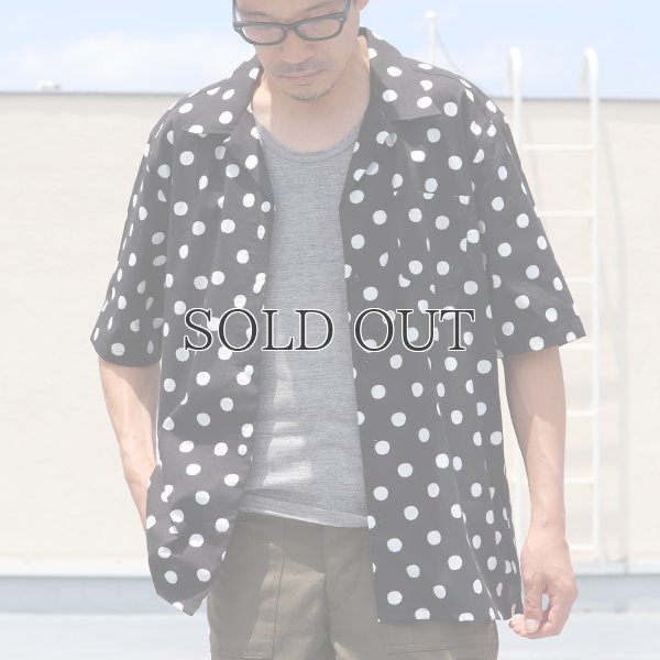 画像6: コットンレーヨン BIG DOT柄  オープンカラー ハーフスリーブシャツ【MADE IN JAPAN】『日本製』/ Upscape Audience