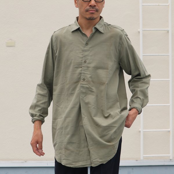 画像3: DEAD STOCK / Czech Army Sleeping Shirts (チェコ軍 60〜70年代 グランパ シャツ)