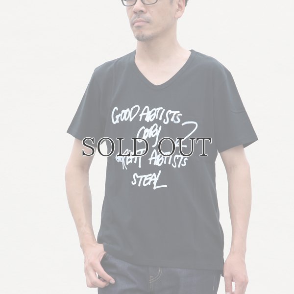 画像7: ラフィー天竺"GOOD ARTISTS..."プリントポケット付きVネックT【MADE IN JAPAN】『日本製』/ Upscape Audience