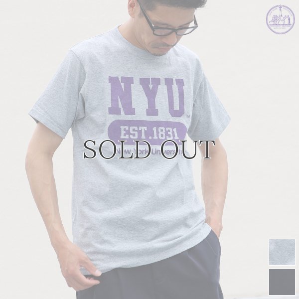 画像1: NEW YORK UNIVERSITY"NYU EST.1831"C/N S/S 6.6oz オールドプリントT / Audience