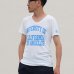 画像4: 【RE PRICE / 価格改定】 UCLA"UNIVERSITY OF CALIFORNIA LOS ANGELES"三素材混カレッジプリント半袖VネックTシャツ / Audience