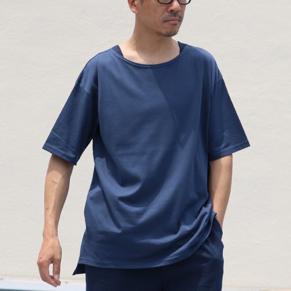画像9: 【RE PRICE/価格改定】コーマ天竺 ボートネックサイドスリット半袖ビッグTEE【MADE IN JAPAN】『日本製』/ Upscape Audience 