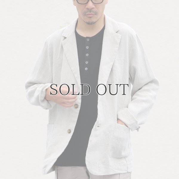 画像4: French Linen(フレンチリネン)ナチュールドキャンバス2Bジャケット【MADE IN JAPAN】『日本製』/ Upscape Audience