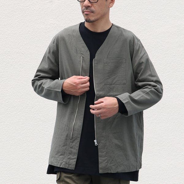 画像20: 【RE PRICE / 価格改定】ソフトリネンキャンバス ARMY ZIP 9分袖 ジャケット『日本製』/ Upscape Audience