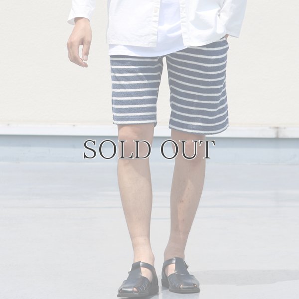 画像11: イズミールコットンパイルボーダーイージーショーツ【MADE IN JAPAN】『日本製』/ Upscape Audience