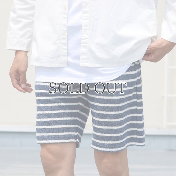 画像8: イズミールコットンパイルボーダーイージーショーツ【MADE IN JAPAN】『日本製』/ Upscape Audience