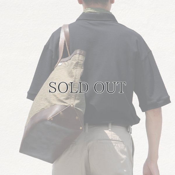 画像5: デッドストックレインカモテント生地×Leather Travel Tote Bag 【送料無料】 / Upscape Audience VASCO