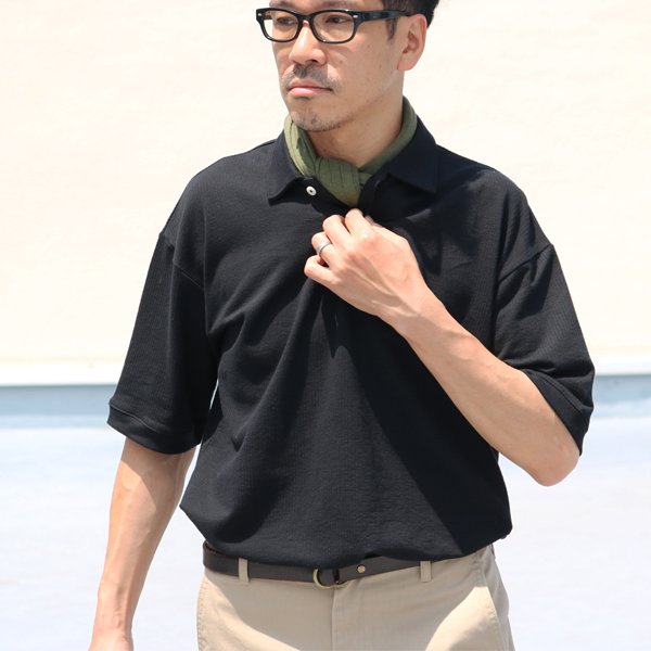 画像7: コットンシアサッカー天竺　ハーフスリーブ　ポロシャツ【MADE IN JAPAN】『日本製』 / Upscape Audience