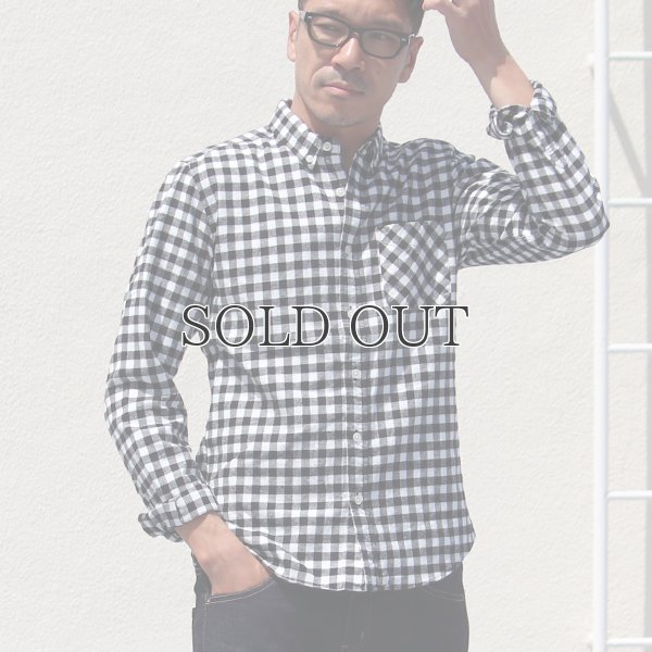 画像2: 【価格改定/RE PRICE】フランネルチェックチビ衿ボタンダウン長袖_Shirts【MADE IN JAPAN】『日本製』/ Upscape Audience