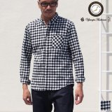 フランネルチェックチビ衿ボタンダウン長袖_Shirts【MADE IN JAPAN】『日本製』/ Upscape Audience