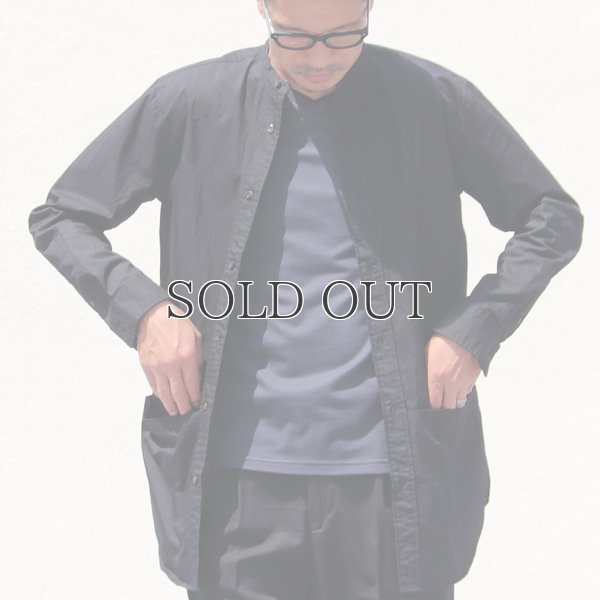 画像4: グリストーンW 綿ナイロン高密度ギャバ ルーズFIT バンドカラー ツールポケ 長袖シャツ【MADE IN JAPAN】『日本製』Upscape Audience