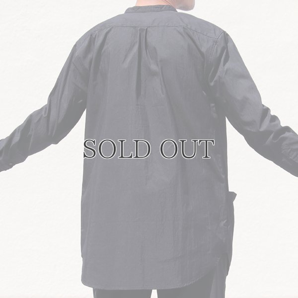 画像8: グリストーンW 綿ナイロン高密度ギャバ ルーズFIT バンドカラー ツールポケ 長袖シャツ【MADE IN JAPAN】『日本製』Upscape Audience