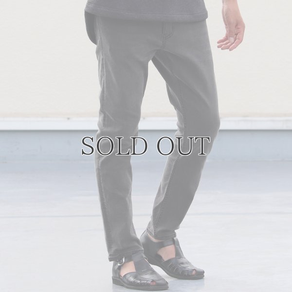 画像4: 黒×黒ストレッチデニム アンクルパンツ / Audience