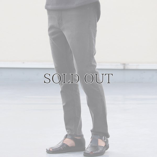 画像11: 黒×黒ストレッチデニム アンクルパンツ / Audience