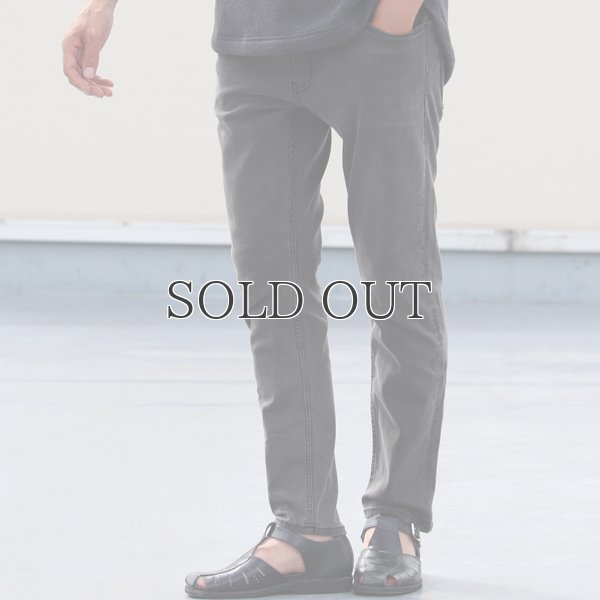 画像9: 黒×黒ストレッチデニム アンクルパンツ / Audience