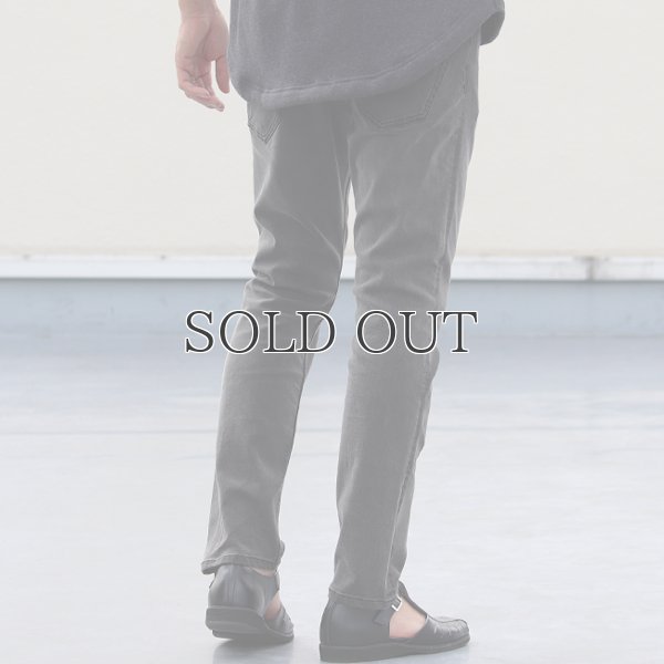 画像7: 黒×黒ストレッチデニム アンクルパンツ / Audience