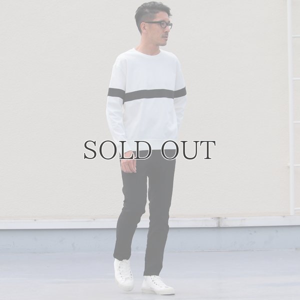 画像14: 黒×黒ストレッチデニム アンクルパンツ / Audience