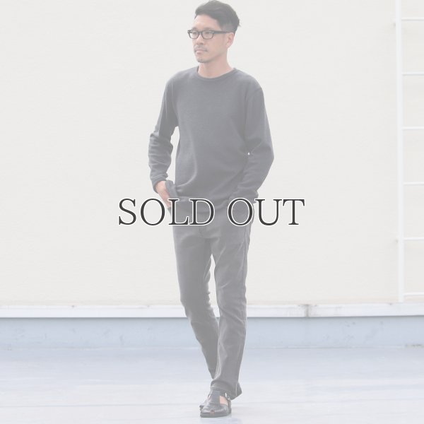 画像13: 黒×黒ストレッチデニム アンクルパンツ / Audience