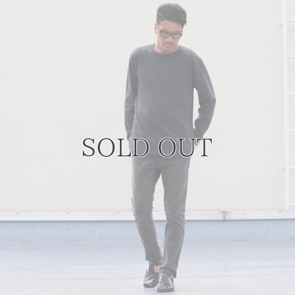 画像14: 黒×黒ストレッチデニム アンクルパンツ / Audience