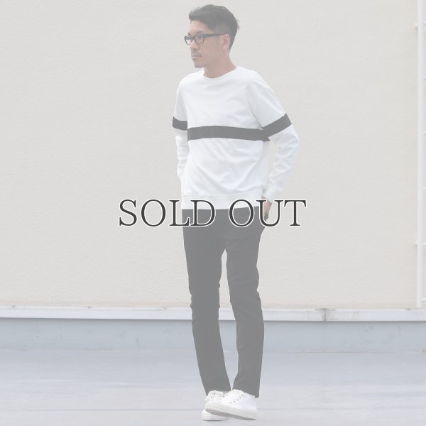 画像12: 黒×黒ストレッチデニム アンクルパンツ / Audience