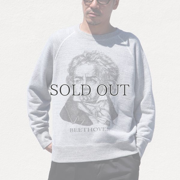画像7: 19/7吊編裏毛 Beethoven プリント ラグランスウェット【MADE IN TOKYO】『東京製』/ Upscape Audience