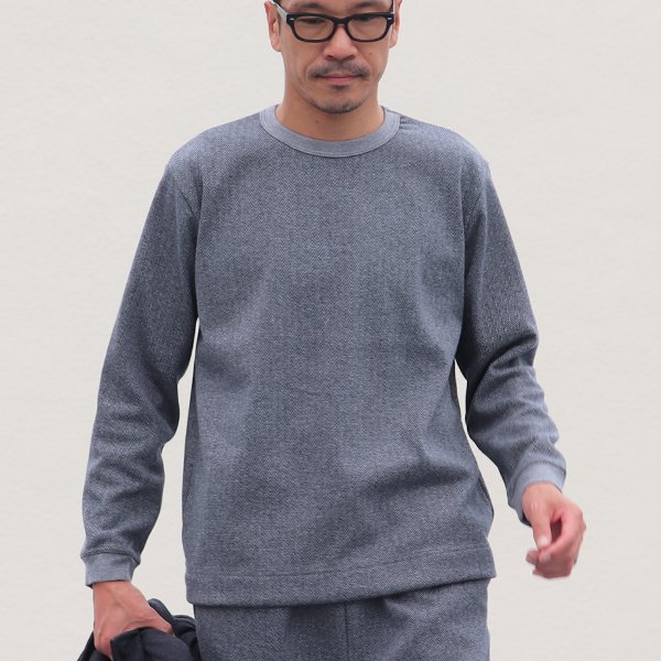 画像2: 【ボンバーヒート】爆暖Tweed裏起毛 クルーネック長袖【MADE IN JAPAN】『日本製』 / Upscape Audience