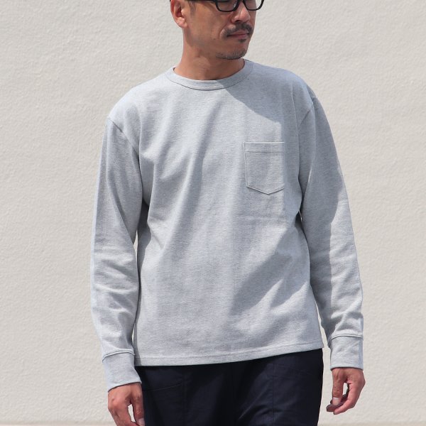 画像6: 【RE PRICE / 価格改定】ヘビーウェイト天竺クルーネックポケット付きカットソー長袖【MADE IN JAPAN】『日本製』 / Upscape Audience