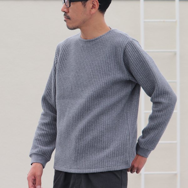 画像16: 「尾州」ストライプキルト クルーネック プルオーバー【MADE IN JAPAN】『日本製』 / Upscape Audience