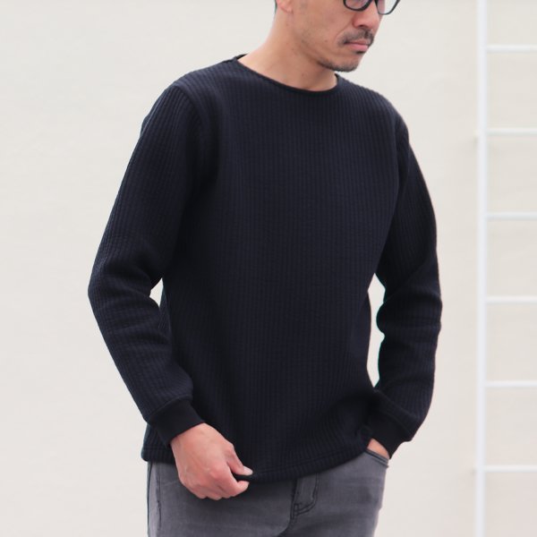 画像13: 「尾州」ストライプキルト クルーネック プルオーバー【MADE IN JAPAN】『日本製』 / Upscape Audience