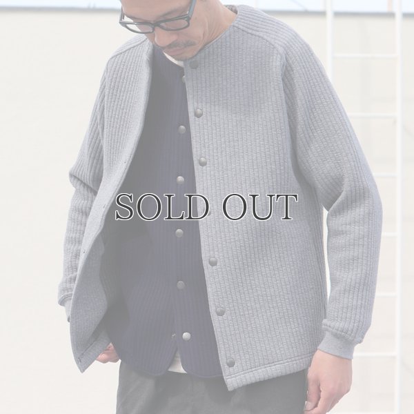 画像3: 「尾州」コットンキルト ノーカラー スナップジャケット【MADE IN JAPAN】『日本製』【送料無料】 / Upscape Audience