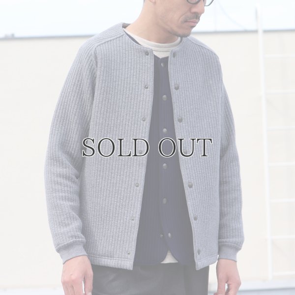 画像4: 「尾州」コットンキルト ノーカラー スナップジャケット【MADE IN JAPAN】『日本製』【送料無料】 / Upscape Audience