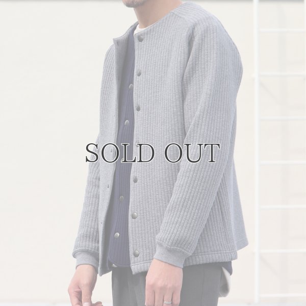 画像7: 「尾州」コットンキルト ノーカラー スナップジャケット【MADE IN JAPAN】『日本製』【送料無料】 / Upscape Audience