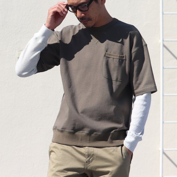 画像16: Basque10オンス(バスク天竺)ガゼットポケS/S×ワッフル9/Sレイヤー Tee【MADE IN JAPAN】『日本製』/ Upscape Audience