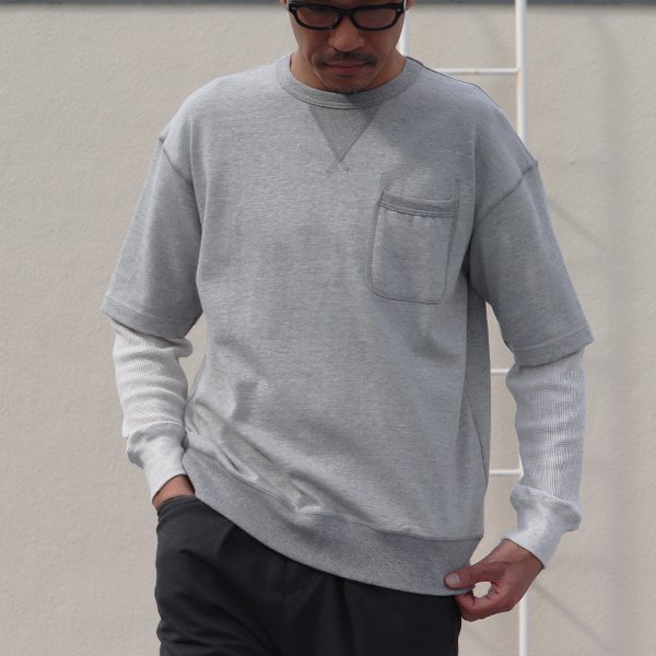画像11: Basque10オンス(バスク天竺)ガゼットポケS/S×ワッフル9/Sレイヤー Tee【MADE IN JAPAN】『日本製』/ Upscape Audience