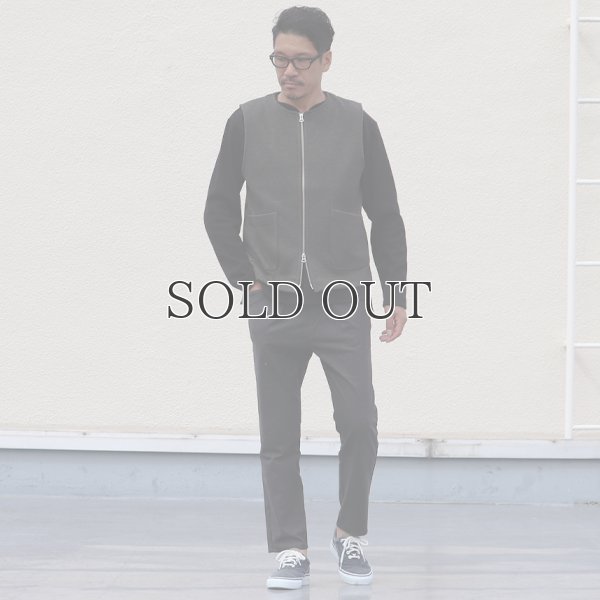 画像9: セーターフリース メランジ ノーカラーZIPベスト【MADE IN JAPAN】『日本製』 / Upscape Audience