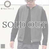 セーターフリース メランジ ノーカラーZIPベスト【MADE IN JAPAN】『日本製』 / Upscape Audience