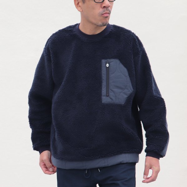 画像4: 【Lanificio Becagli（ベッカリー）】トスカーナボア クルーネックプルオーバージャケット【MADE IN JAPAN】『日本製』【送料無料】/ Upscape Audience