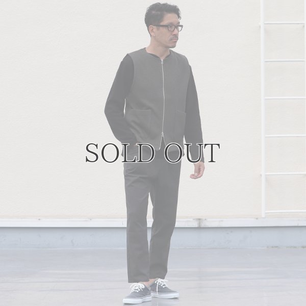 画像10: セーターフリース メランジ ノーカラーZIPベスト【MADE IN JAPAN】『日本製』 / Upscape Audience