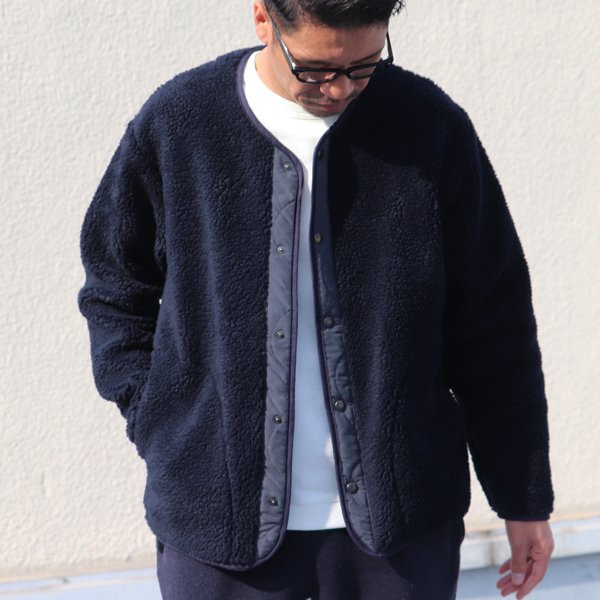 画像4: 【Lanificio Becagli（ベッカリー）】トスカーナボア スナップジャケット【MADE IN JAPAN】『日本製』【送料無料】/ Upscape Audience