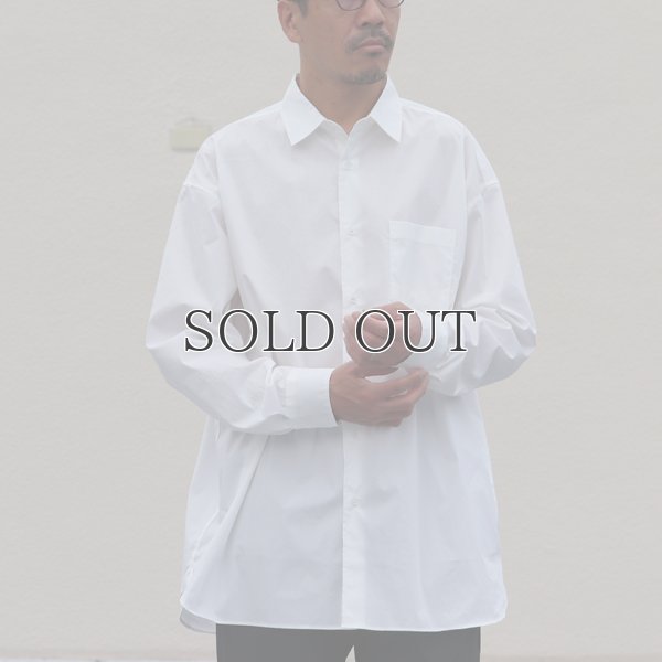 画像8: 70/30クロス ストレッチタイプライターレギュラーカラー L/S ボクシーシャツ【MADE IN JAPAN】『日本製』/ Upscape Audience