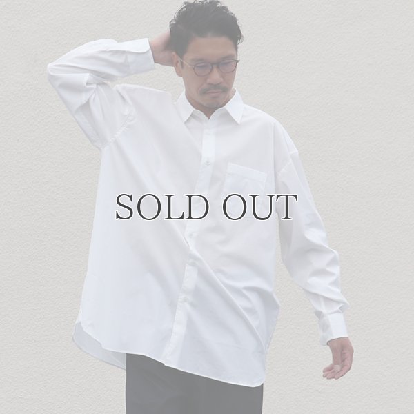 画像14: 70/30クロス ストレッチタイプライターレギュラーカラー L/S ボクシーシャツ【MADE IN JAPAN】『日本製』/ Upscape Audience